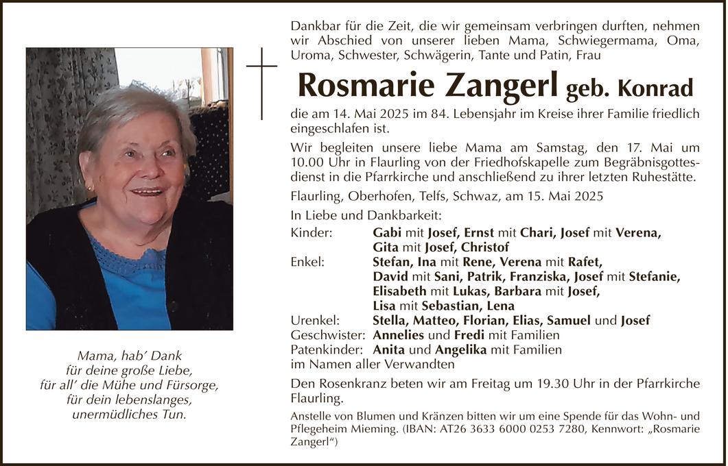 Rosmarie Zangerl Bild
