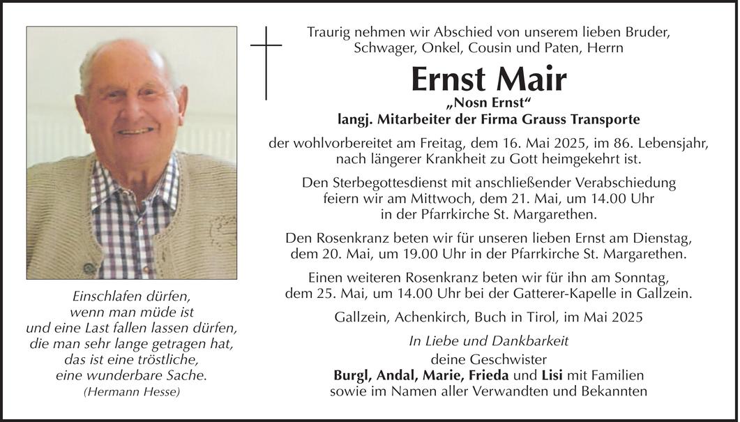 Ernst Mair Bild