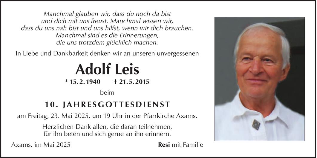 Adolf Leis Bild