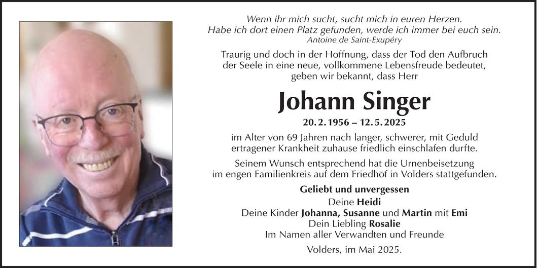 Johann Singer Bild