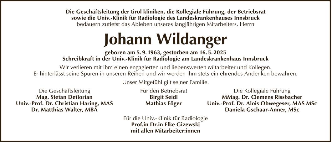 Johann Wildanger Bild