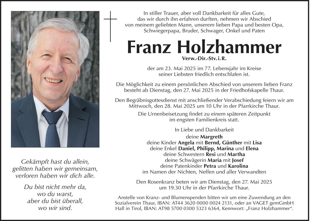 Franz Holzhammer Bild