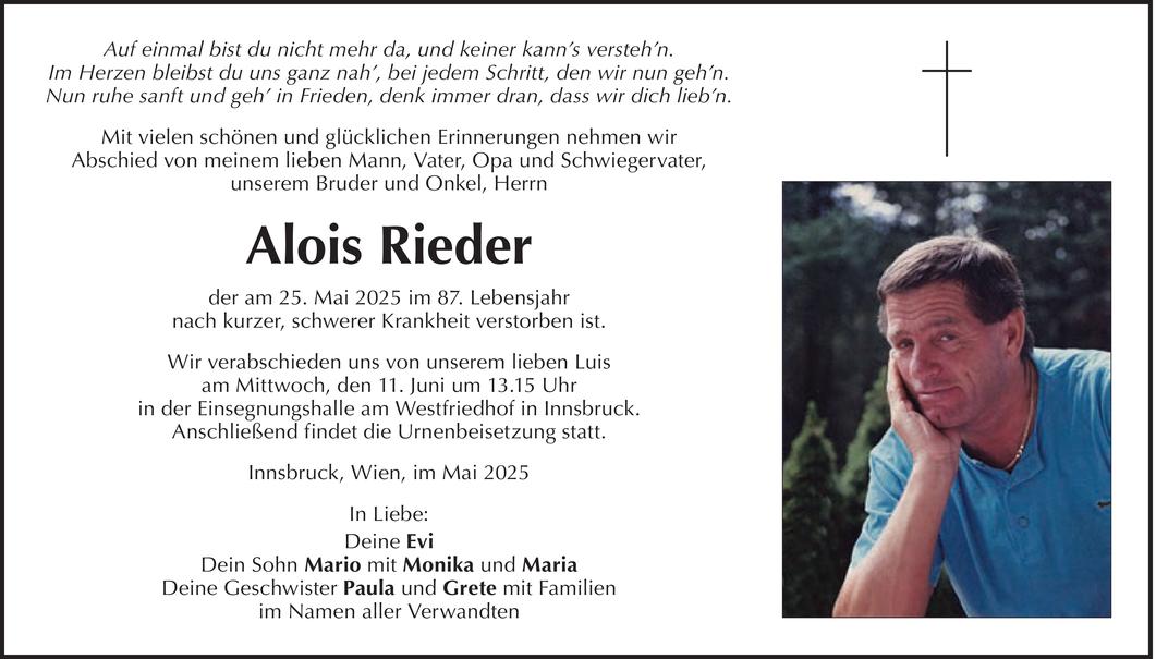 Alois Rieder Bild