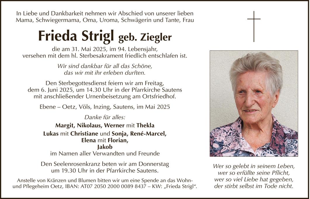 Frieda Strigl Bild