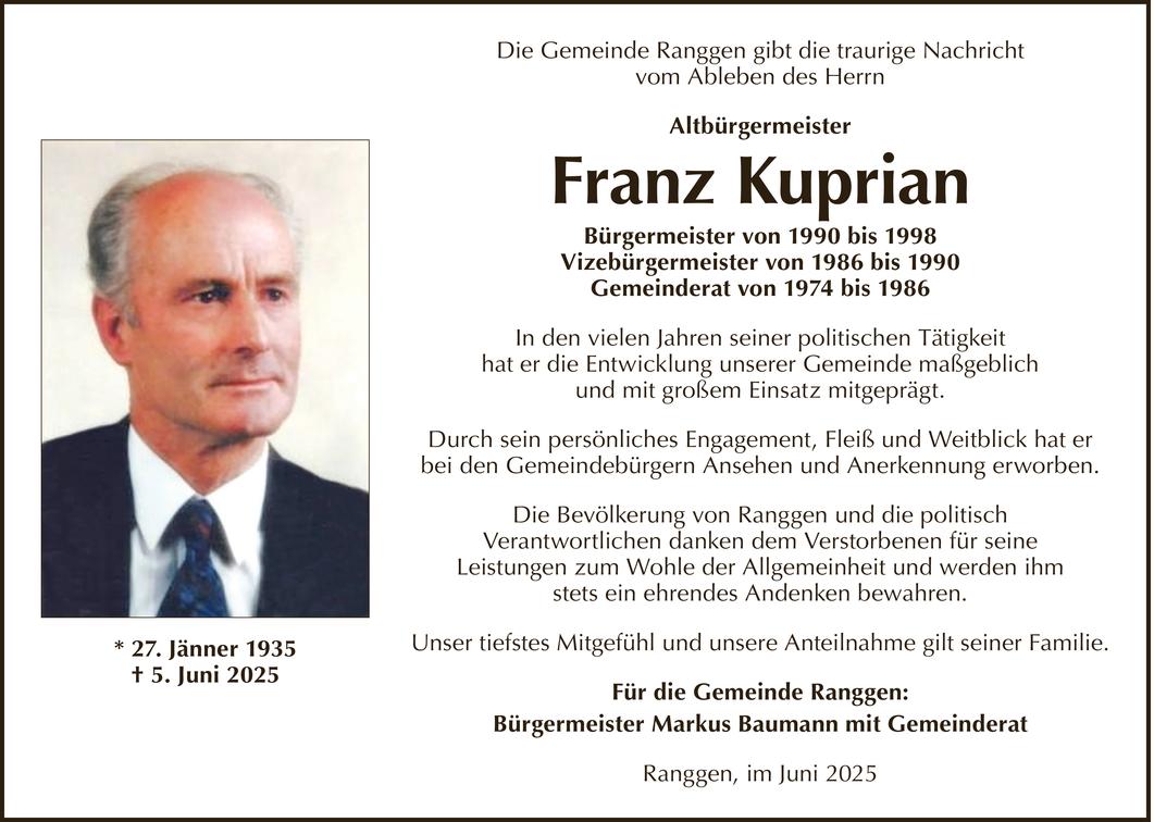 Franz Kuprian Bild