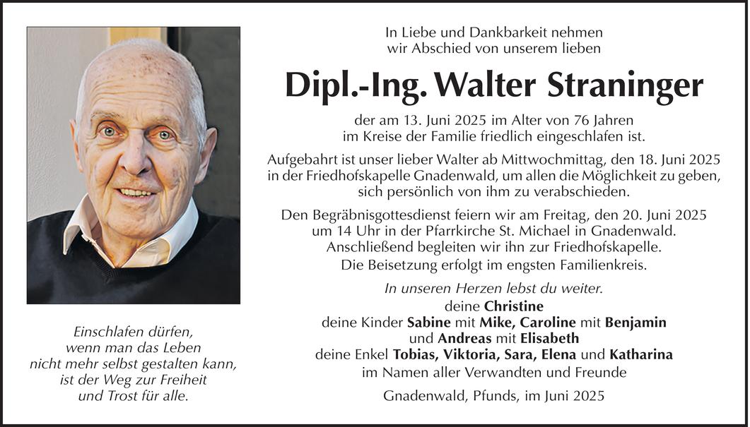 Walter Straninger Bild