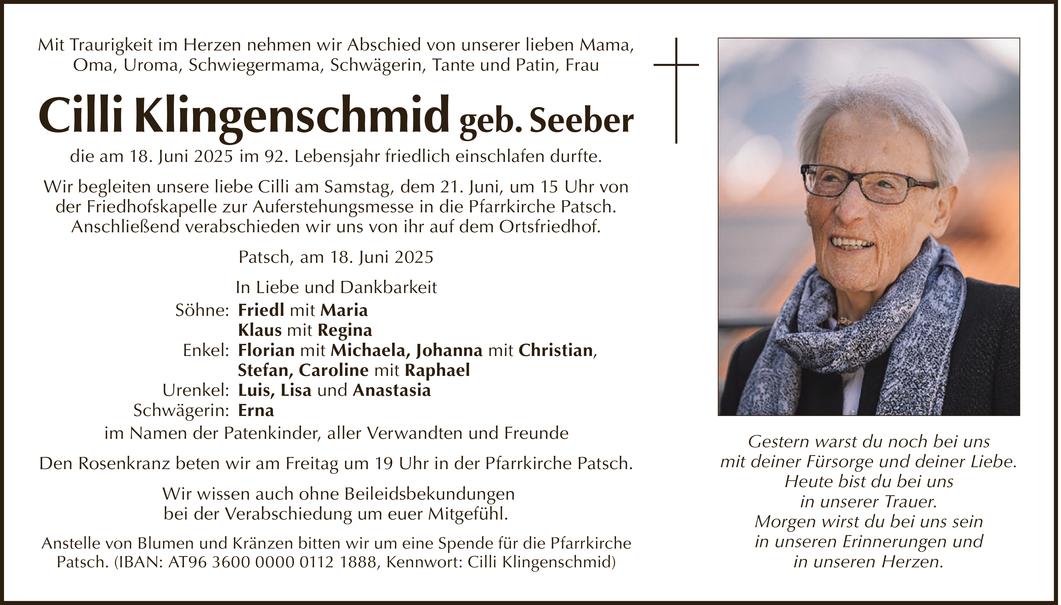 Cilli Klingenschmid Bild