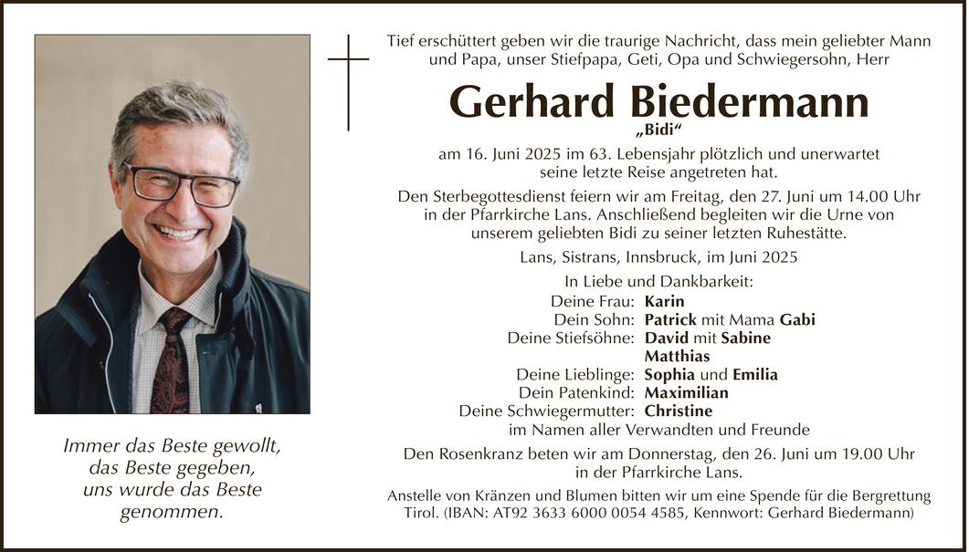Gerhard Biedermann Bild