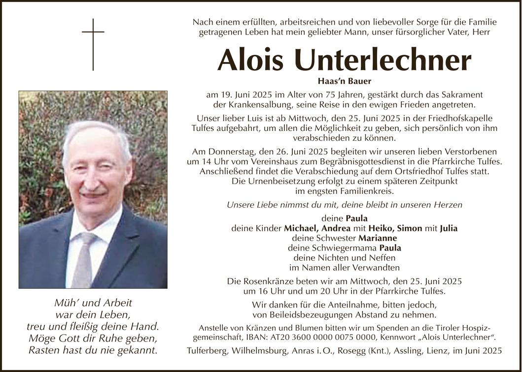 Alois Unterlechner Bild