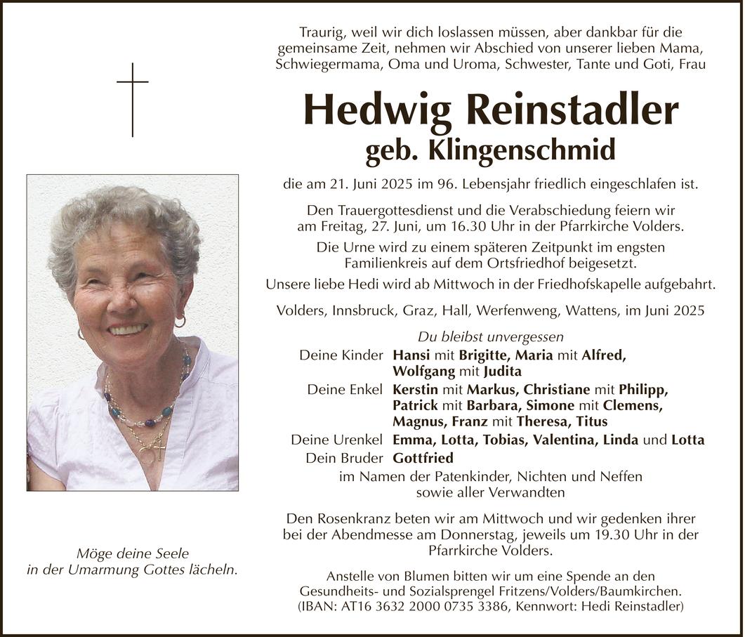 Hedwig Reinstadler Bild