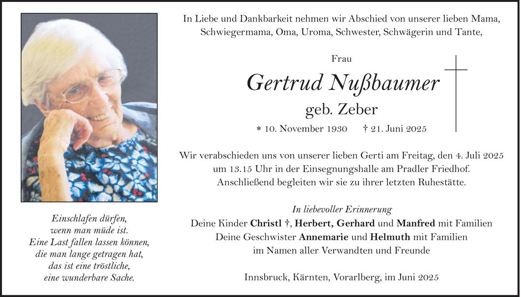 Gertrud  Nußbaumer Bild