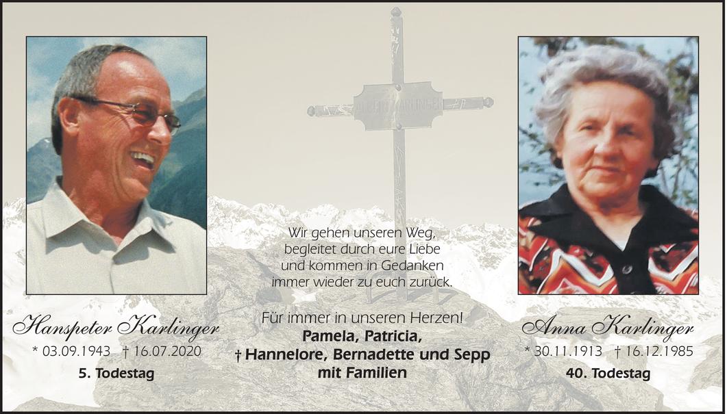 Anna und Hanspeter  Karlinger