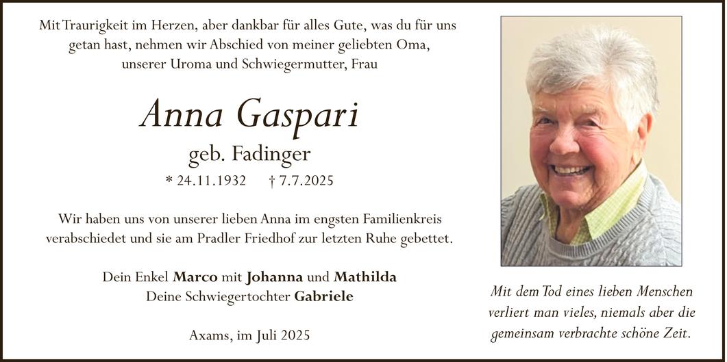 Anna Gaspari Bild
