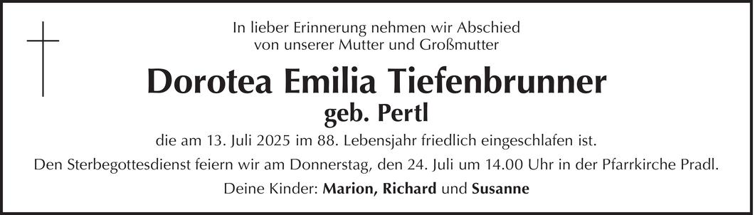 Dorotea Emilia Tiefenbrunner Bild