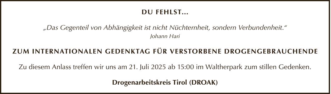 Verstorbene Drogengebrauchende Bild