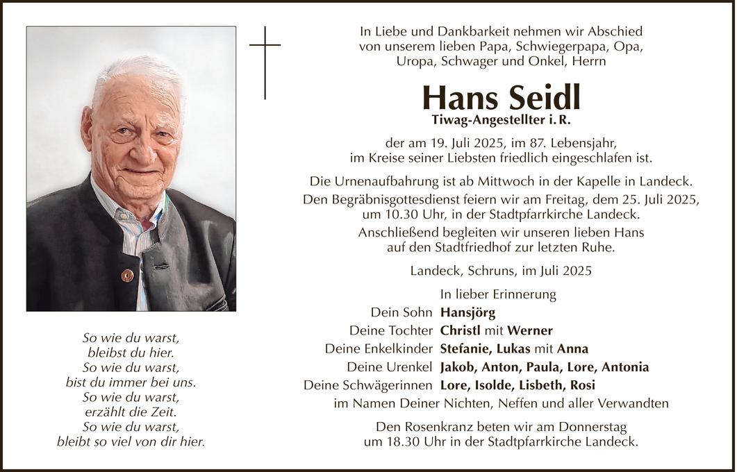 Hans Seidl Bild