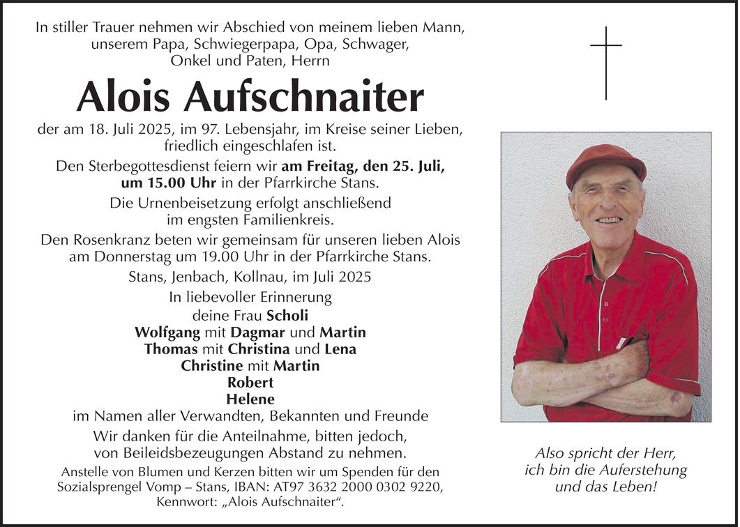 Alois Aufschnaiter Bild