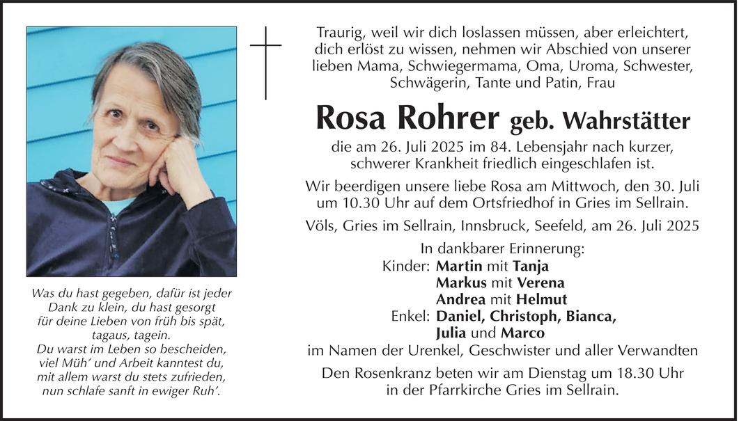 Rosa Rohrer Bild