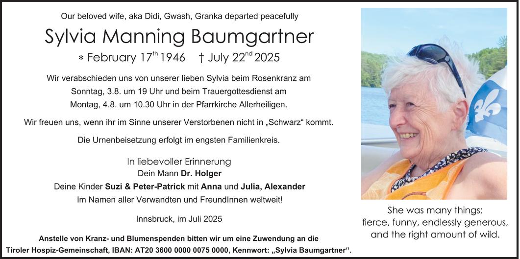 Sylvia Manning Baumgartner Bild
