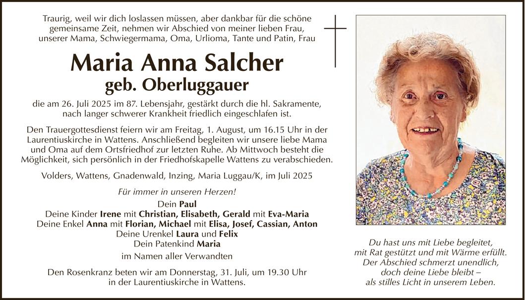 Maria Anna Salcher Bild