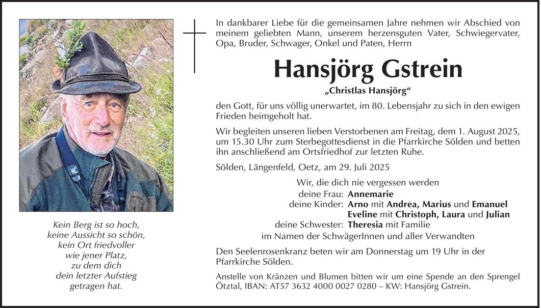 Hansjörg Gstrein Bild