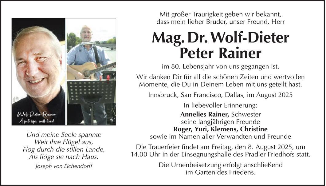 Wolf-Dieter Peter Rainer