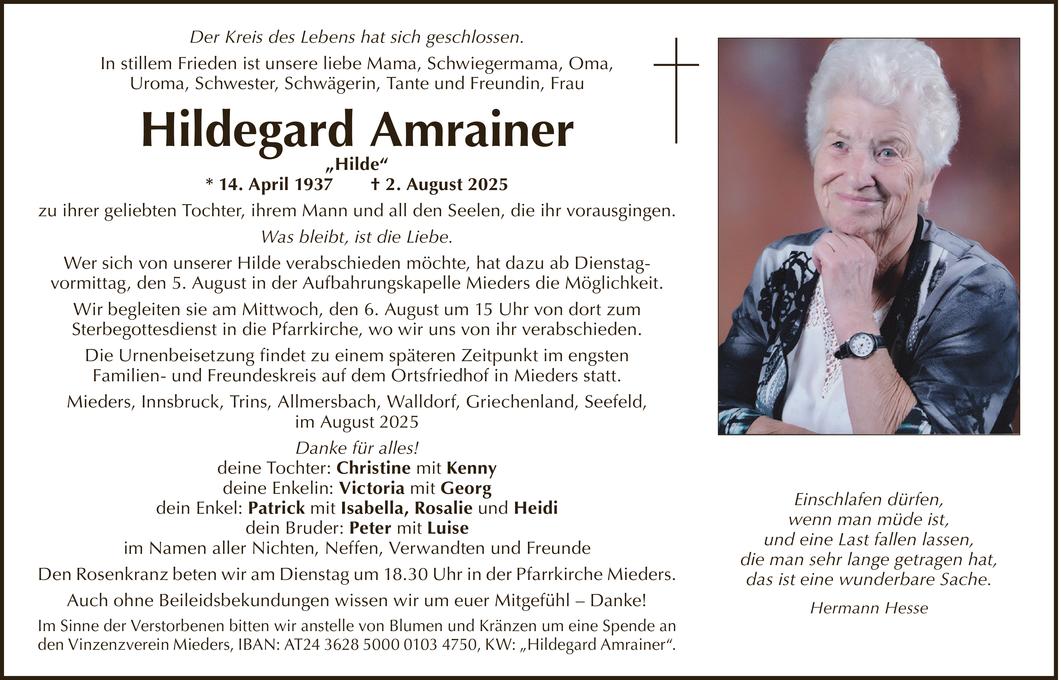 Hildegard Amrainer Bild