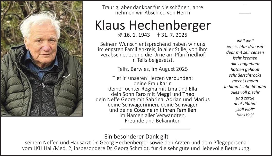 Klaus Hechenberger Bild