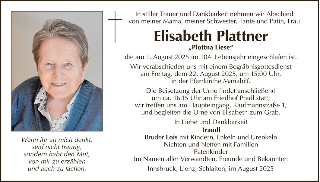 Elisabeth Plattner Bild