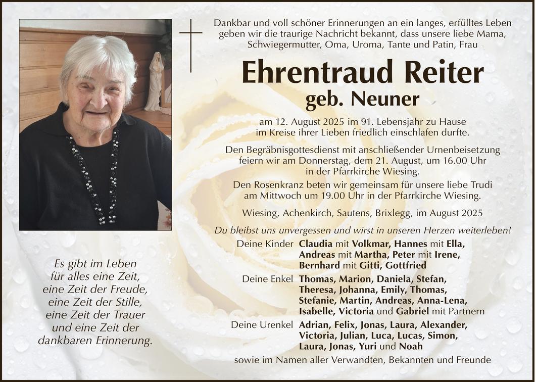 Ehrentraud Reiter Bild