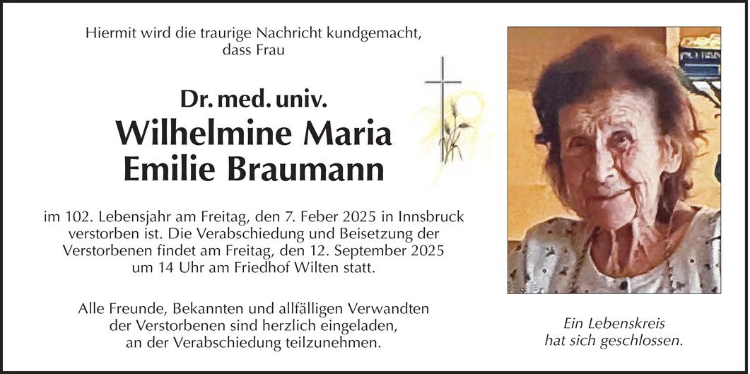 Wilhelmine Maria Emilie Braumann Bild