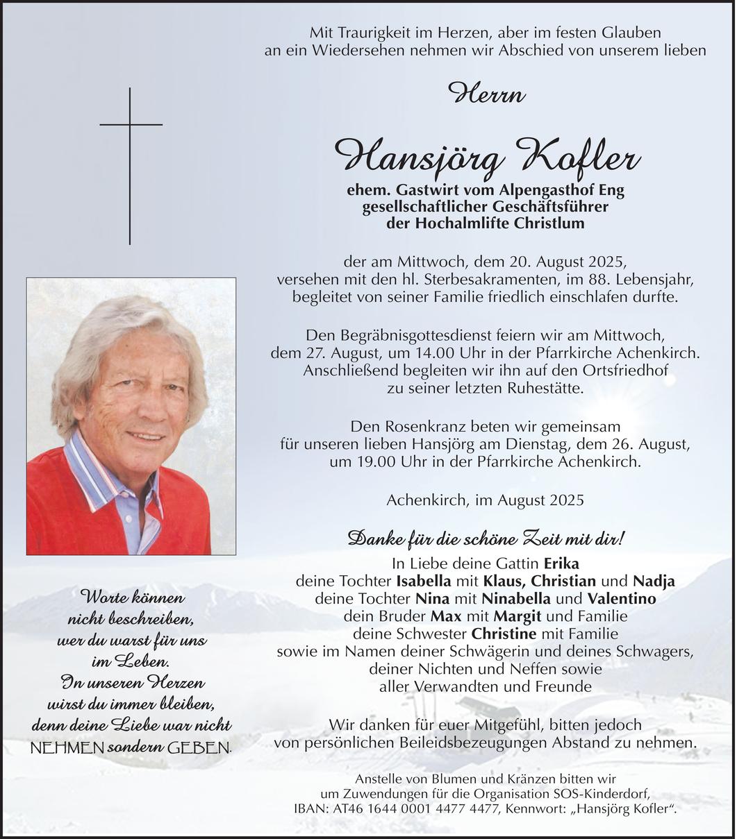Hansjörg Kofler Bild