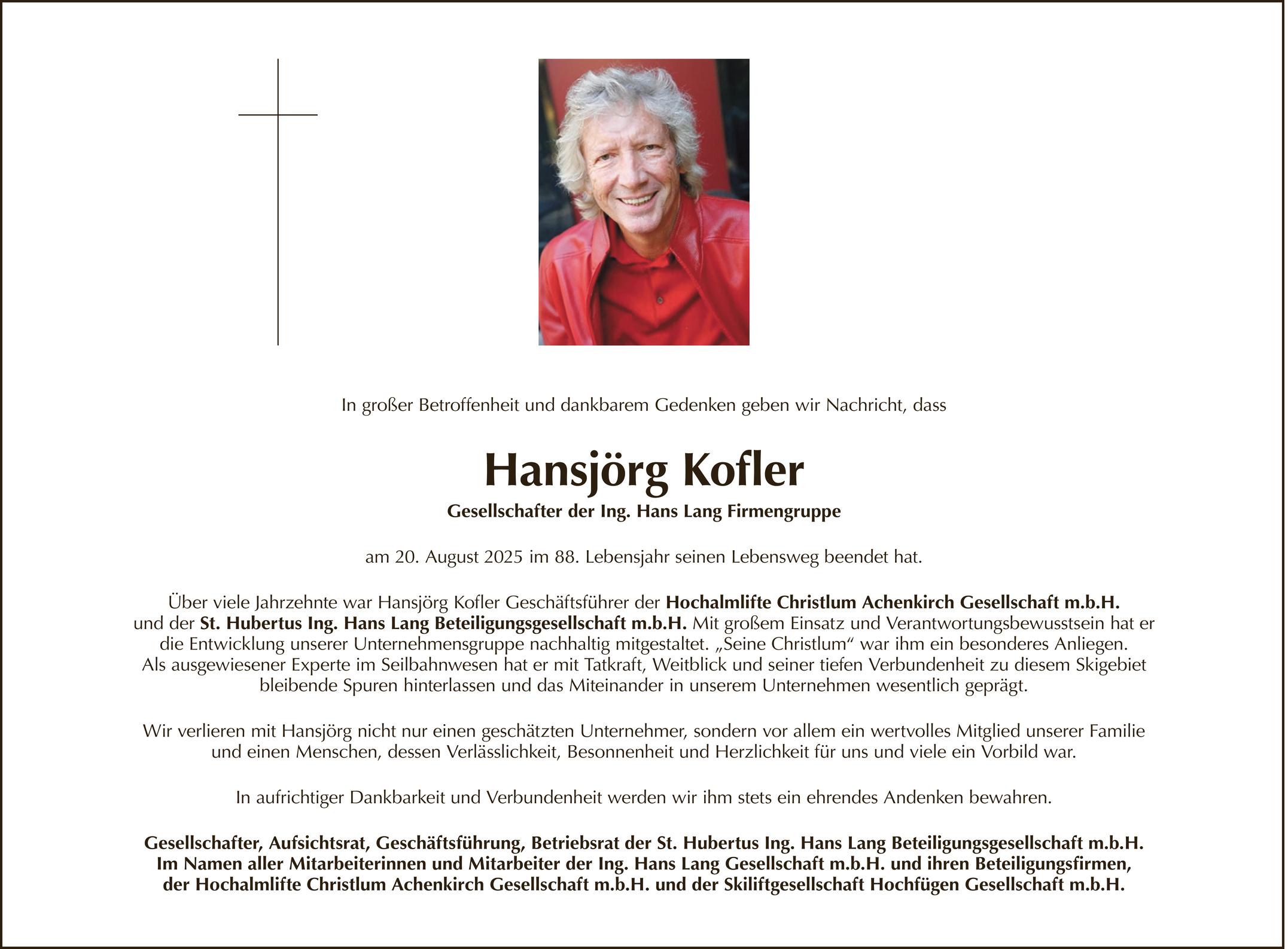 Hansjörg Kofler Bild