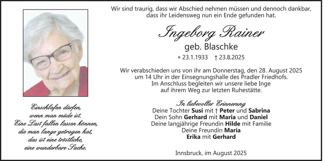 Ingeborg Rainer Bild