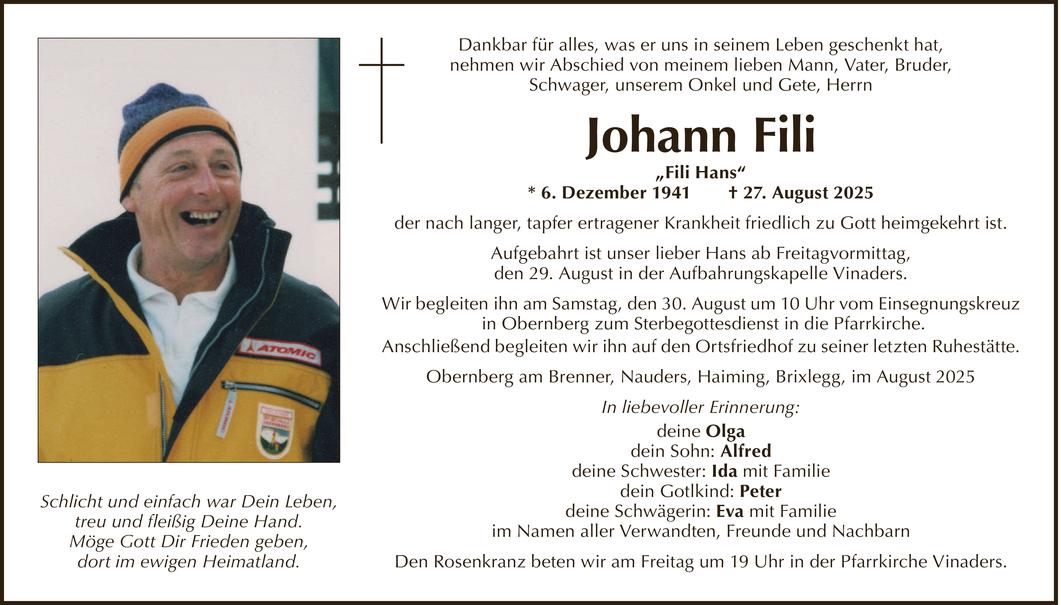 Johann Fili Bild