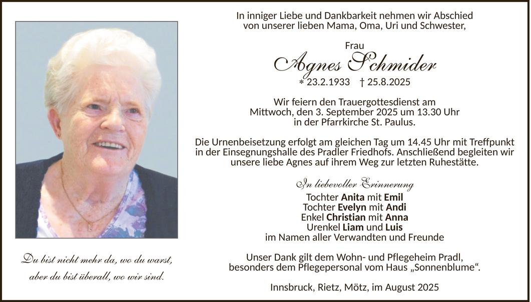 Agnes Schmider Bild