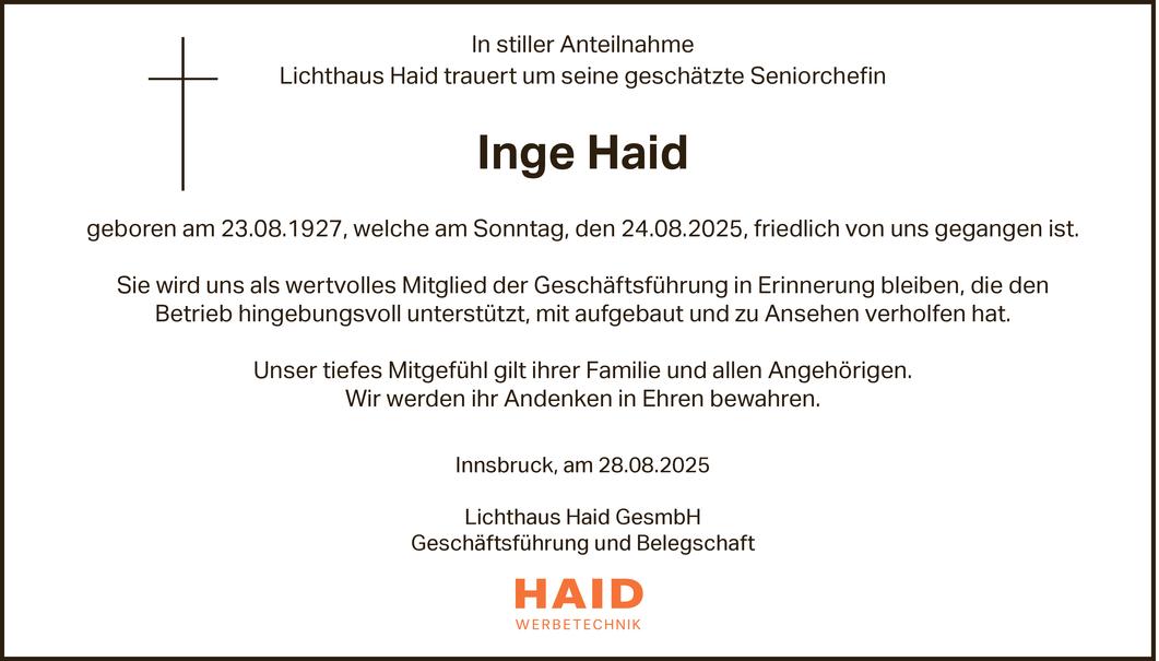 Inge Haid Bild