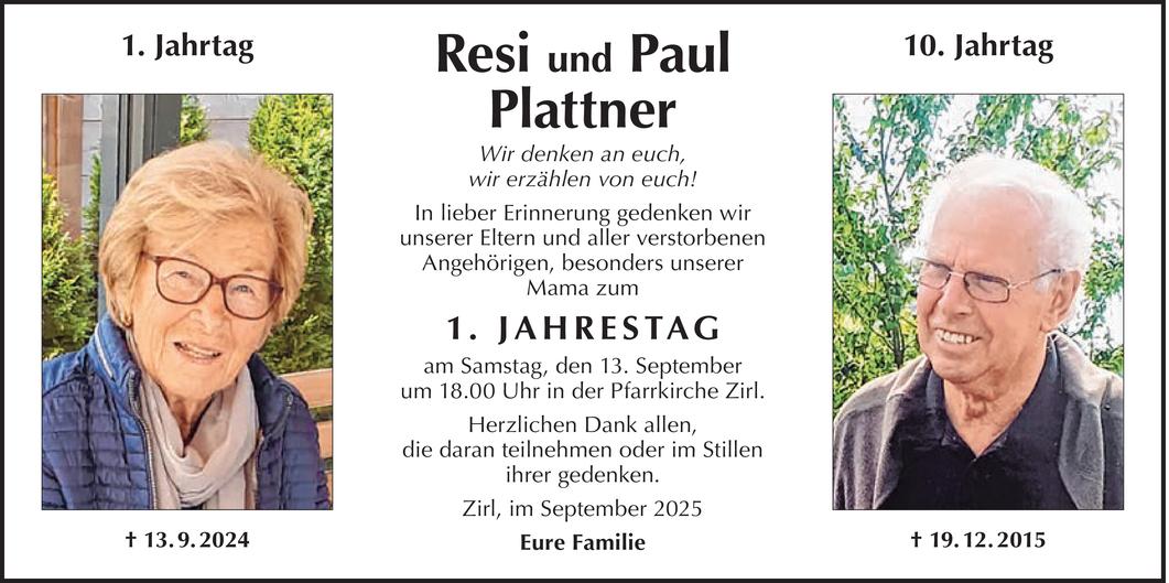 Resi und Paul Plattner Bild