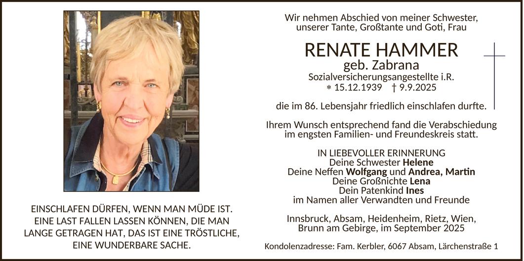 Renate Hammer Bild