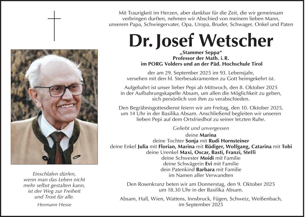 Josef Wetscher Bild