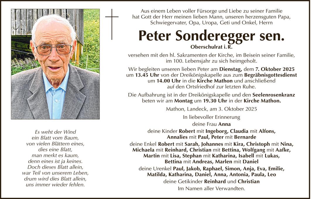Peter  Sonderegger Bild