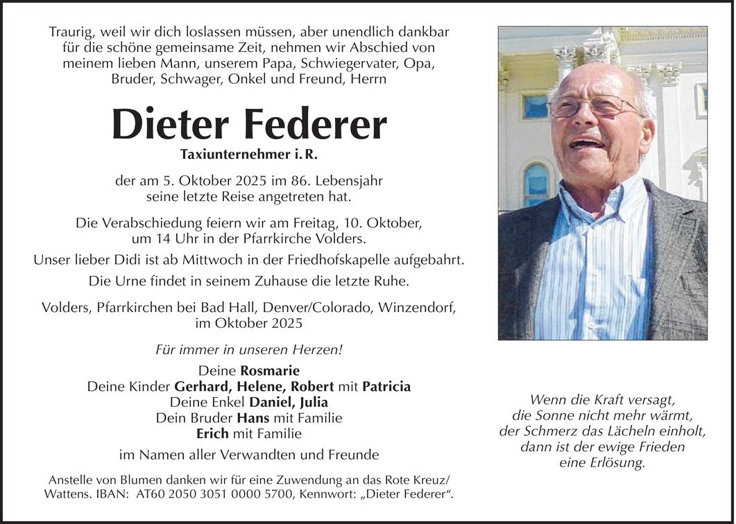 Dieter Federer Bild