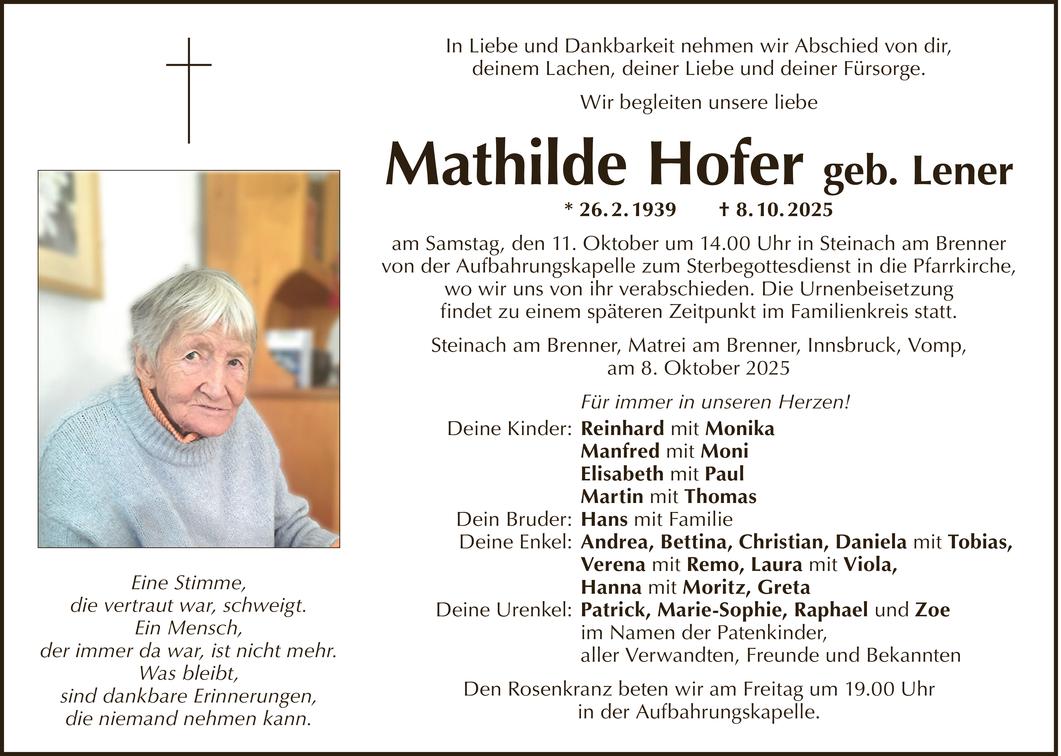 Mathilde Hofer Bild