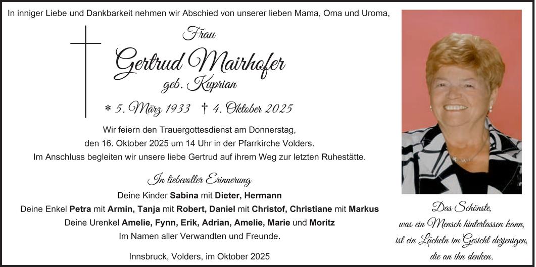Gertrud Mairhofer Bild