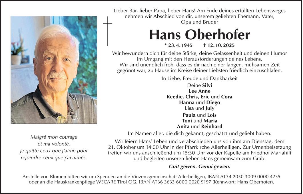Hans Oberhofer Bild