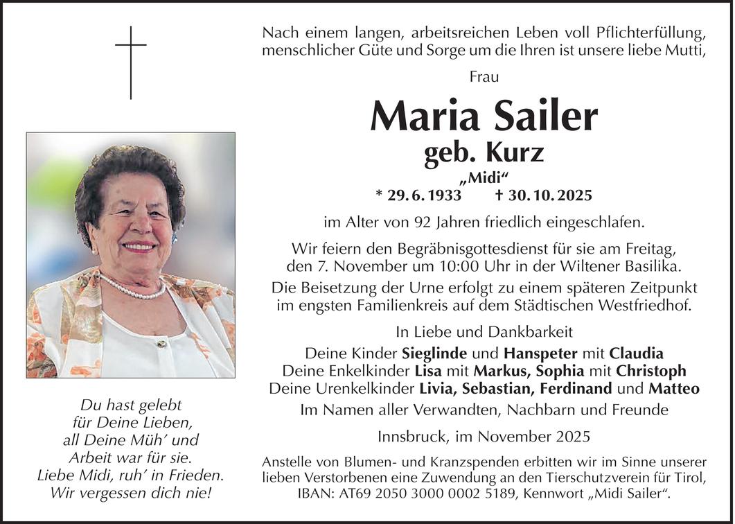 Maria Sailer Bild