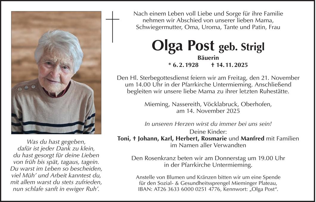 Olga  Post Bild