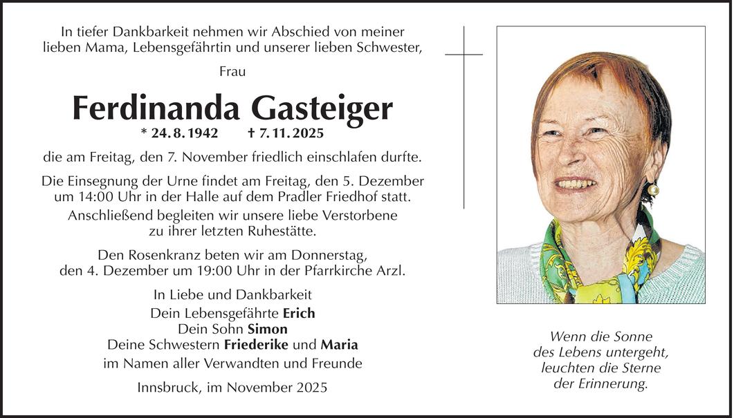 Ferdinanda Gasteiger Bild