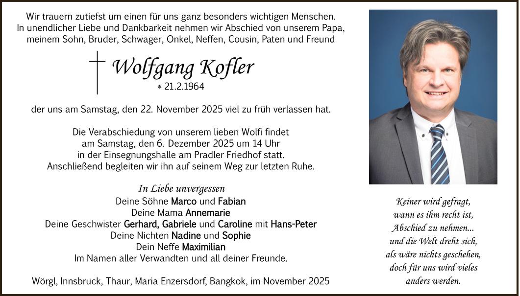 Wolfgang Kofler Bild